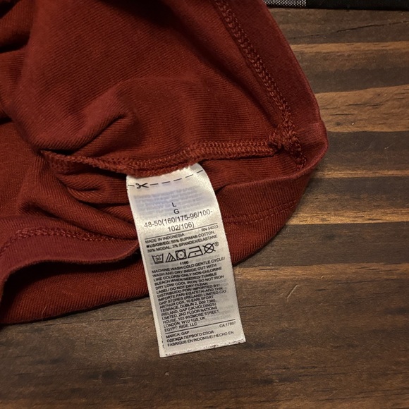 GAP Brick Red modern Long Sleeve Tee large - Picture 3 of 4
